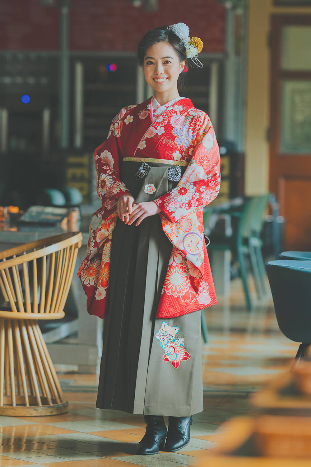 京都で人気の卒業式の袴