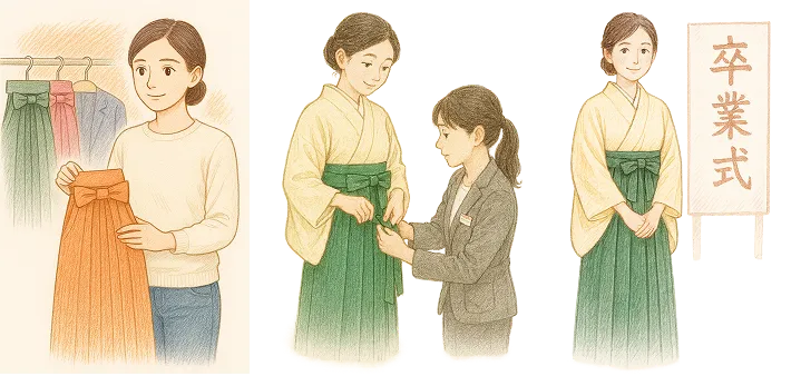 ハカマエイトが女性教員の方に選ばれる3つの理由｜採寸・着付け・当日の案内までプロが対応