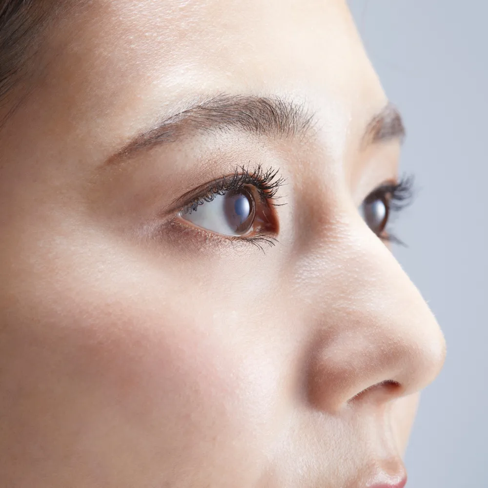 奥二重は二重幅が埋もれない配色にする