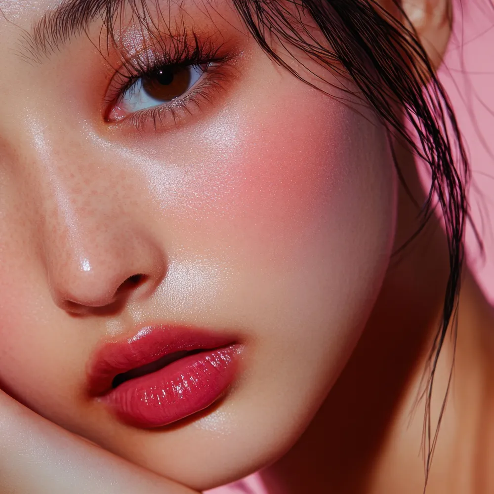 STEP4：チークで顔色を整える